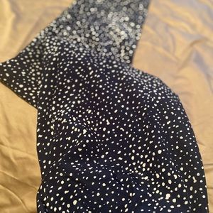 Dark blue and white Poke a dot capris